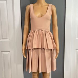 Alexander McQueen Knit Jersey Peplum Dress